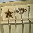 Vintage Pier 1 Imports Glass Christmas Holiday Swizzle Sticks Set Of 4 Nib