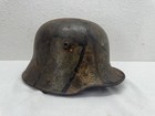 Beautiful Barn Find Ww1 Captured German Camouflage Souvenir Helmet