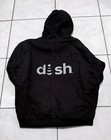 Berne Dish Network Logo Black Hooded Workwear Jacket Unisex Size L