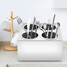 4 Hole Stainless Steel Spoon Container Flatware Holder Storage Box Kitchen Usa 