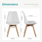 Set Of 4 Dining Chairs  Exquisite Mid Century Modern Design Sturdy Wood Legs