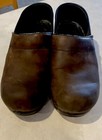 Dansko Womens Brown Oiled Leather Professional Slip On Work Clogs Shoes Size 39