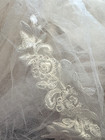 Pottery Barn Kids Monique Lhuillier Ethereal Tulle White Lace Crib Skirt Flowers