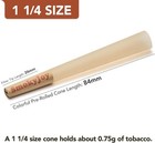 50 Pack 1 1 4 Size Pre Rolled Paper Cones With Filter Tips For Filling
