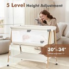3 In 1 Baby Bassinet Crib W  Height Adjustable For Newborn Boys Girls