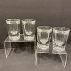 Vintage Lot Of 11 Libbey Heavy Bottom Shot Glass Fluted Liquor Whiskey Barware 