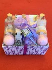 12 Pc Spa Luxetique Bath Kit  Gift Basket  Relaxing Lavender - New Sealed  s12