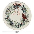 Lenox Classic Winter Greetings 10 5  Christmas Dinner Plate Set Of 6 W gold Rim