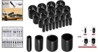 40pcs Black Rubber End Caps Assortment Kit For Screws   Tubing  1 8-1 2 
