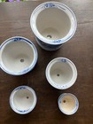 Chinese Blue And White Planter Set- Lotus Flower 2 25 - 4 75  High- 10 Pieces