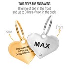 Engraved Dog Id Tags Custom Shiny Heart Cute Pet Puppies Personalized Tag 