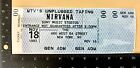 Nirvana Mtv Unplugged Concert Ticket 11 18 93 Vinyl Bumper Sticker 10x4 Inches