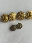 Lot Of Scovill Mfg Co  Waterbury Military Buttons Brass Colored