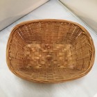 Woven Wicker Basket Home Decor Small Rectangular Storage Cottagecore Farmhouse