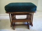 Upholstered Green  Teal Glider Rocker Ottoman Baby Nursery 20   X 19   X 16  