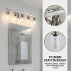 31   Vanity Light Nickel Modern 5 Lights For Bathroom Mirror Wall Sconce Fixture