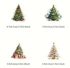 10pcs Christmas Tree Stickers- Paper- Scrapbook  Journal  Diy Crafts   Cards