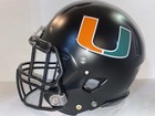 University Of Miami Um Hurricanes Black Out Riddell Speed Trophy Football Helmet