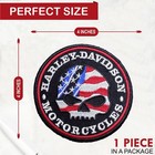 Harley Davidson Motorcycles Skull Iron On Patch-sew Patch-embroidered Patch