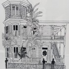 The Artist House  Key West Original Pen   Ink Drawing Signed 2001