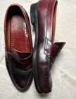 Vintage Bass Weejuns Men   s Penny Loafers-burgundy   made In Usa   size 10