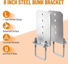 8 Pack 8 Inch Galvanized L-type Boat Trailer Bunk Brackets For 3 X 3 Crossmember