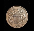 1865 - 2 Cent Piece Nice Clear Details Still After   161   Years - Actual Coin