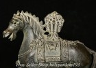 7 2  Old Chinese Bronze Fengshui 12 Zodiac Year Horse Statue Sculpture