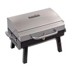 1 Burner Tabletop Propane Gas Grill Stainless Steel Latching Lid Outdoor Bbq