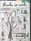 Tulip Bouquet Flowers Clear Flower Stamp Set By Hero Arts Cm593 New 