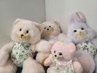 Vintage 1990   s Fisher Price Briarberry Bears Plush Lot Of 4  W Outfits Rare Look