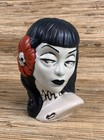 Ghoul Girl Tiki Mug Biggs Tiki Import Black Hair 7  Tall 24 Fl Oz New In Box