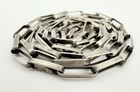 Navajo Handmade Sterling Silver Paperclip 3mm Link Chain Necklace 24   