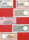 Bangladesh 1 2 5 10 20 50 Taka 2005-10 Uncirculated Set Of 6