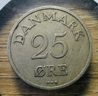 1951 Denmark 25 Ore - Actual Coin Shown - Free Shipping   Tracking Inf275