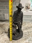 Daniel Monfort Original Western Bronze Sculpture Cowboy Hand Signed 1980 Vintage