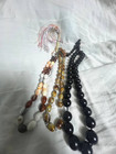 Islamic Prayer Beads Tasbih Misbaha Set Of 3 White Brown Amber Black Rosary