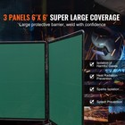 Uimoso Three-panel Welding Screen With Frame  6  X 6   Includes 12 Wheels