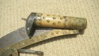 Vintage Folding Half Machete Engraved   Carved Handle -no Sheath - Really Weirdo