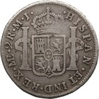 1775 Mj 2 Reales Peru Coin Charles Iii Silver Lima Mint  mo4329- 