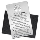To You Make My Proud Wallet Card  Engraved Metal Wallet Insert Card With My Boy