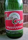 Suncrest Soda Bottle 28oz 1966 Fall River Massachusetts Rare Green Pop Bottle