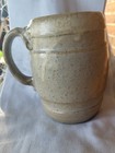 Vtg Large Handthrown Ceramic Art Pottery Variegated Neutrals Coffee Beer Mug 
