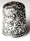 Antique Ketcham   Mcdougall Sterling Silver     embroidery    Thimble     palmettes   