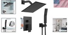 Modern Matte Black Shower System 8 Inch