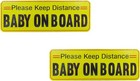 2pcs Baby On Board Car Magnet  Waterproof Night Reflective Safety Sign  Reusable