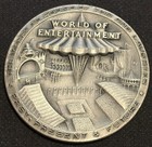 1962 Seattle Worlds Fair Official  999 Silver Oz Medal World Of Entertainment