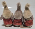 Vintage 1950s Steiff Original 2 5  Mohair Elephants Lot