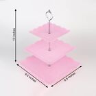 13  Square 3 Tier Plastic Stand Floral Print Square Cupcake Holder Wedding