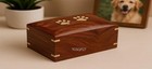 Tosqp27 Pet Cremation Urn For Dog   Cat Ashes     Rosewood Brass Inlay Memorial